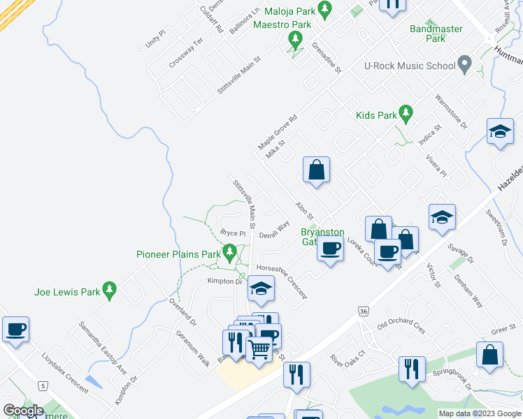 map of restaurants, bars, coffee shops, grocery stores, and more near 707 Wrangler Circle in Ottawa