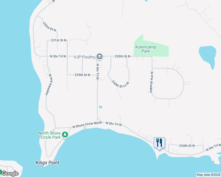 map of restaurants, bars, coffee shops, grocery stores, and more near 22780 Ideal Avenue North in Forest Lake