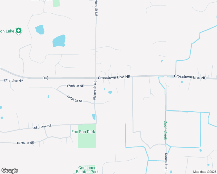 map of restaurants, bars, coffee shops, grocery stores, and more near 3850 Crosstown Boulevard Northeast in Ham Lake