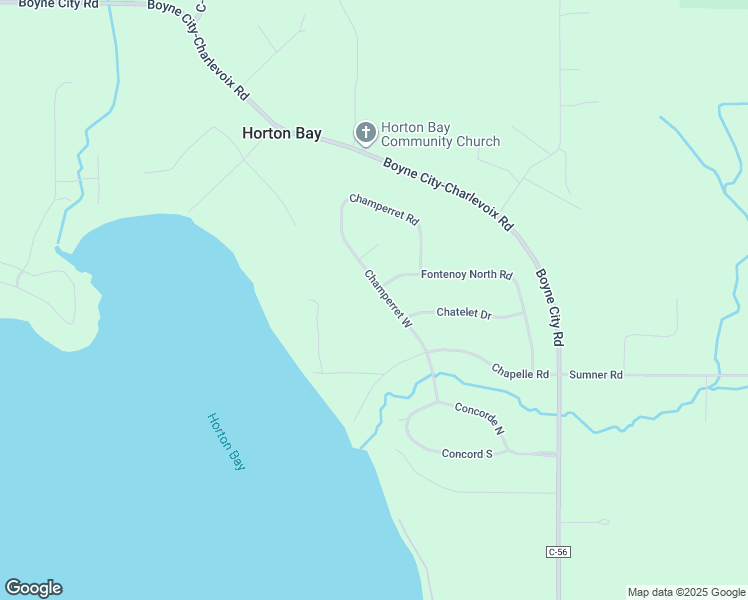 map of restaurants, bars, coffee shops, grocery stores, and more near 4201-4283 Champerret West in Boyne City
