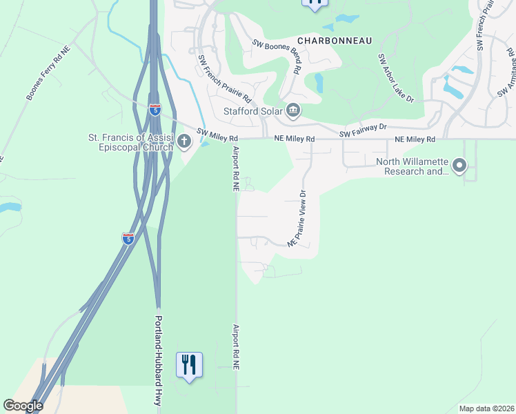 map of restaurants, bars, coffee shops, grocery stores, and more near 14555 Northeast Mulligan Court in Aurora