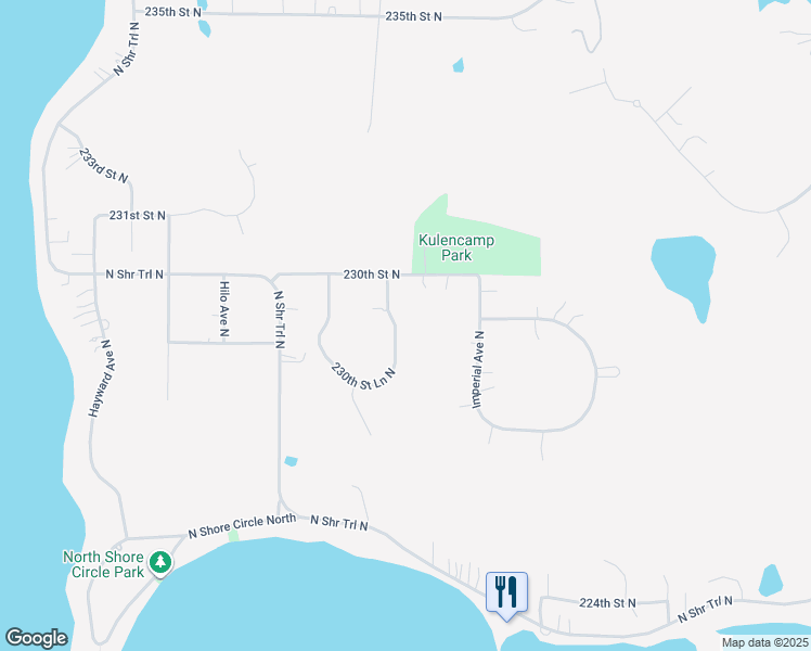 map of restaurants, bars, coffee shops, grocery stores, and more near 7973 230th Street Lane North in Forest Lake