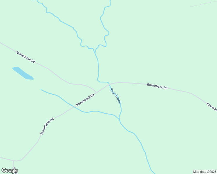 map of restaurants, bars, coffee shops, grocery stores, and more near Bowerbank Road in Brownville