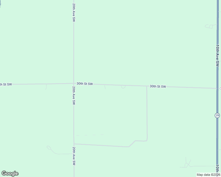 map of restaurants, bars, coffee shops, grocery stores, and more near 175 30th Street Southwest in Benson