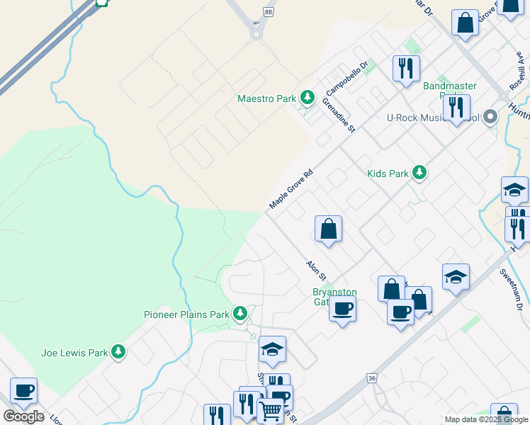 map of restaurants, bars, coffee shops, grocery stores, and more near 97 Alon Street in Ottawa