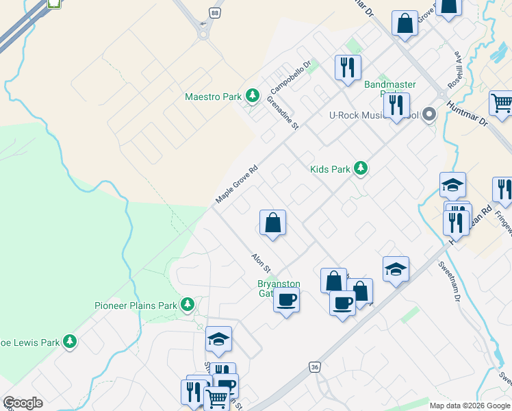 map of restaurants, bars, coffee shops, grocery stores, and more near 13 Candow Crescent in Ottawa