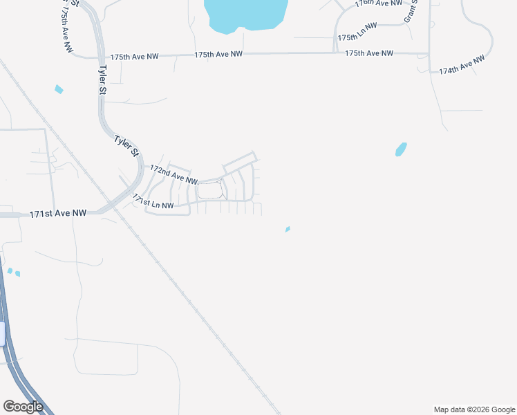 map of restaurants, bars, coffee shops, grocery stores, and more near 17144 Monroe Street Northwest in Elk River