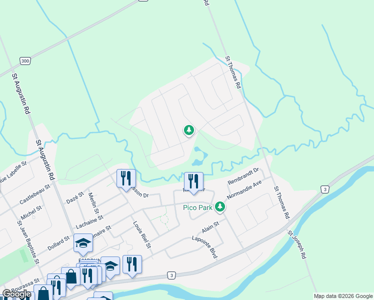 map of restaurants, bars, coffee shops, grocery stores, and more near in Prescott and Russell United Counties