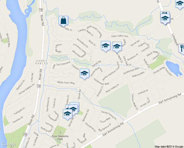 map of restaurants, bars, coffee shops, grocery stores, and more near 909 Goose River Avenue in Ottawa
