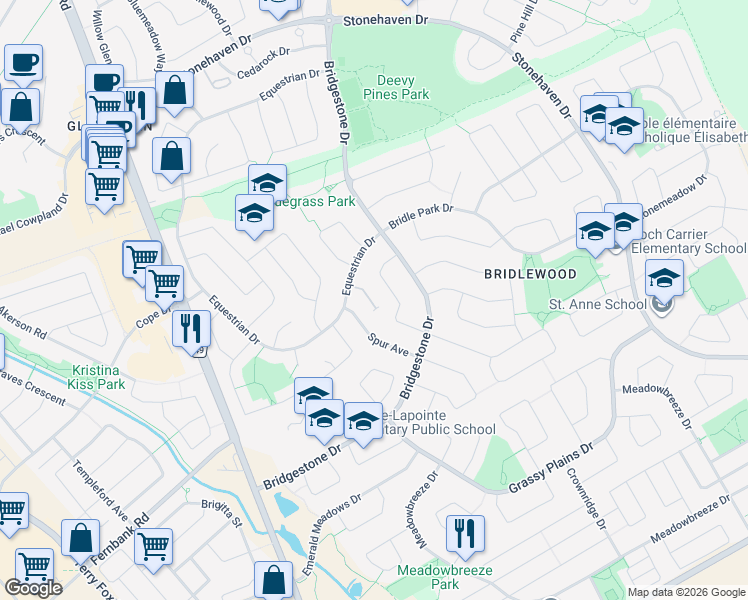 map of restaurants, bars, coffee shops, grocery stores, and more near in Ottawa