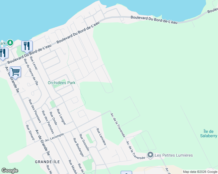 map of restaurants, bars, coffee shops, grocery stores, and more near 752 Rue du Madrigal in Salaberry-de-Valleyfield
