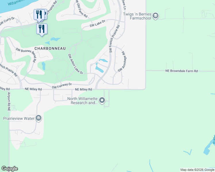 map of restaurants, bars, coffee shops, grocery stores, and more near 7090 Southwest Molalla Bend Road in Wilsonville