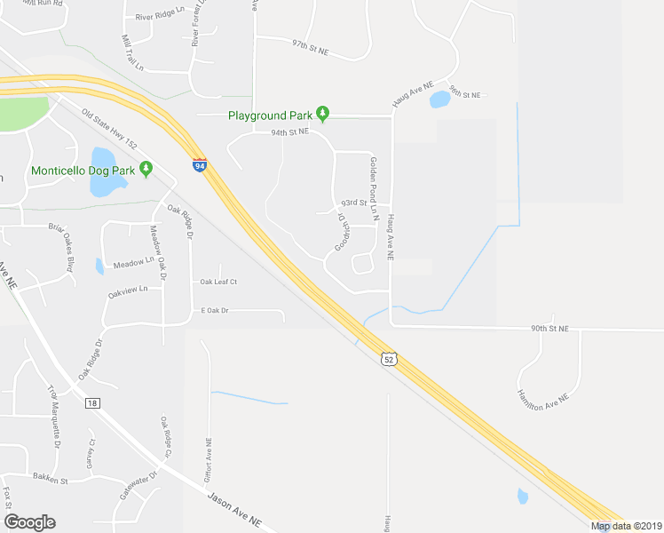 map of restaurants, bars, coffee shops, grocery stores, and more near 9148 Goodrich Drive in Monticello