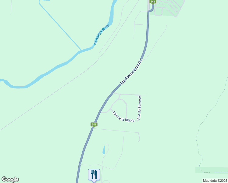 map of restaurants, bars, coffee shops, grocery stores, and more near Rue de la Source in Bromont