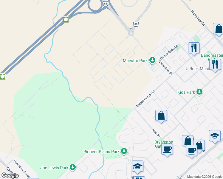 map of restaurants, bars, coffee shops, grocery stores, and more near 216 Billrian Crescent in Ottawa