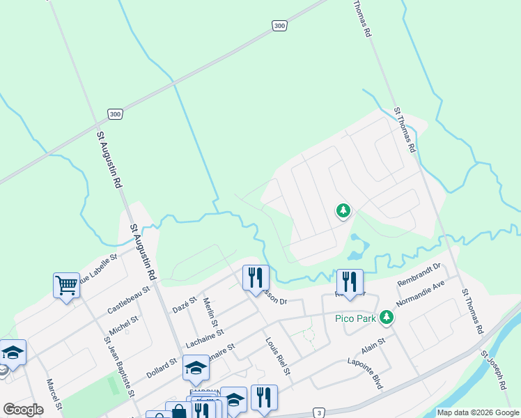 map of restaurants, bars, coffee shops, grocery stores, and more near 961 Cologne Street in Russell