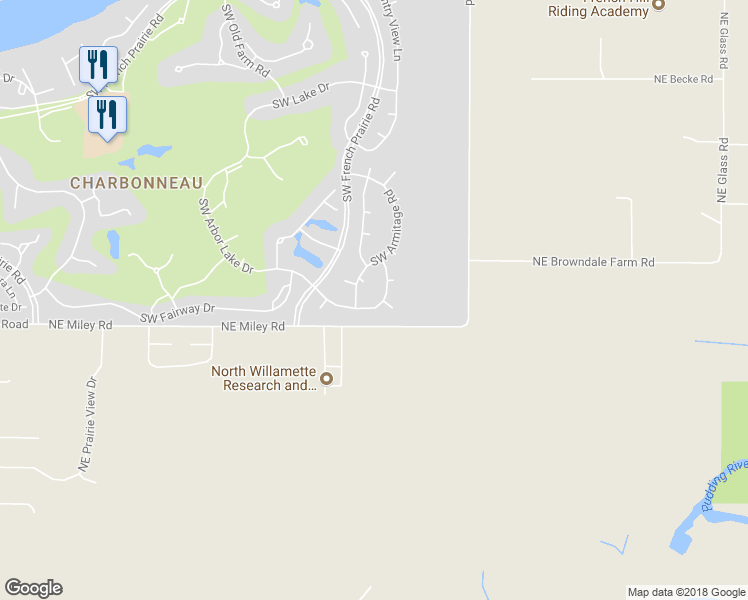 map of restaurants, bars, coffee shops, grocery stores, and more near 6905 Southwest Molalla Bend Road in Wilsonville