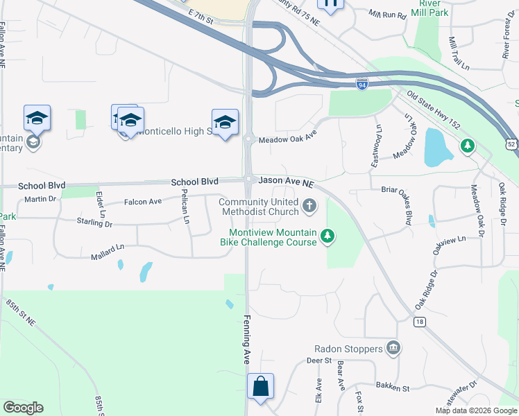 map of restaurants, bars, coffee shops, grocery stores, and more near 5793 Spirit Hills Road in Monticello