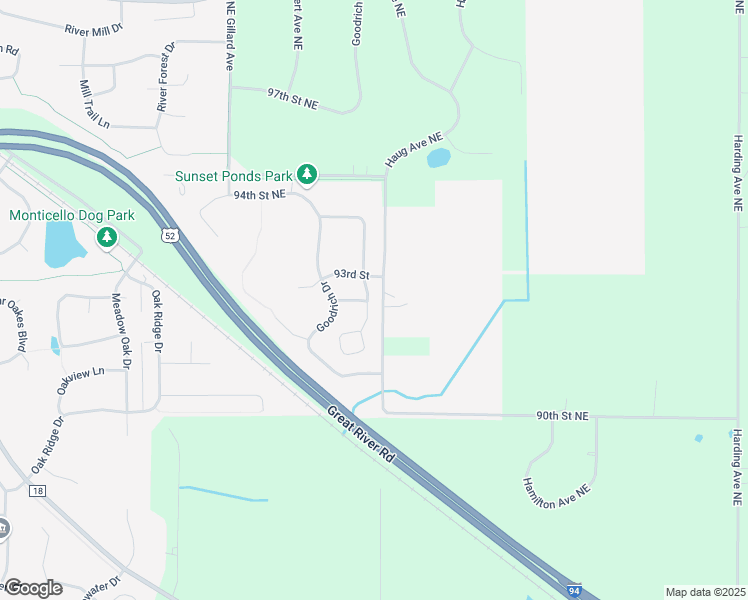 map of restaurants, bars, coffee shops, grocery stores, and more near 9238 Golden Pond Lane in Monticello