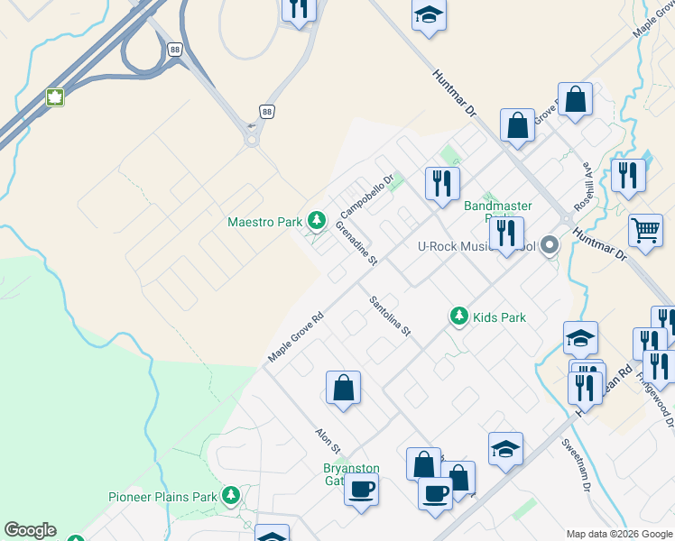 map of restaurants, bars, coffee shops, grocery stores, and more near 215 Bensinger Way in Ottawa