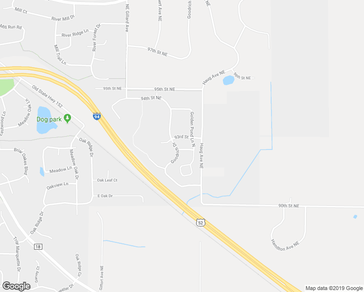 map of restaurants, bars, coffee shops, grocery stores, and more near 6917 92nd Street Northeast in Monticello