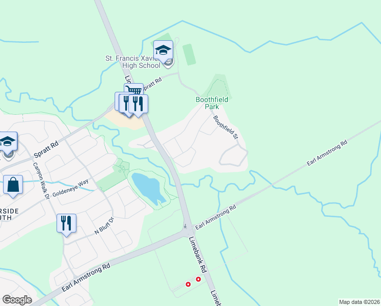 map of restaurants, bars, coffee shops, grocery stores, and more near 367 Cooks Mill Crescent in Ottawa