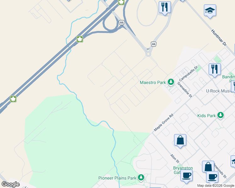 map of restaurants, bars, coffee shops, grocery stores, and more near 316 Crossway Terrace in Ottawa
