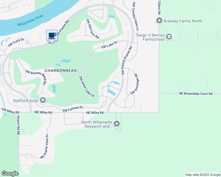 map of restaurants, bars, coffee shops, grocery stores, and more near 32570 Southwest Arbor Lake Drive in Wilsonville