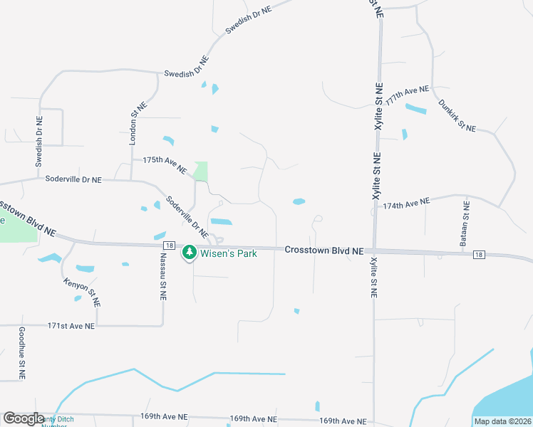 map of restaurants, bars, coffee shops, grocery stores, and more near 17348 Staples Street Northeast in Ham Lake