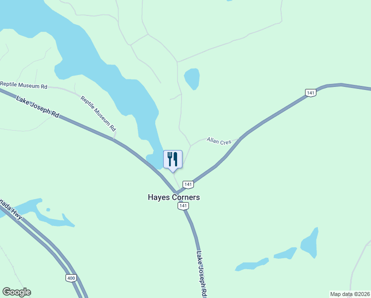 map of restaurants, bars, coffee shops, grocery stores, and more near 19 Allan Crescent in Parry Sound