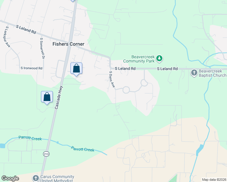 map of restaurants, bars, coffee shops, grocery stores, and more near 22153 South Dans Avenue in Beavercreek