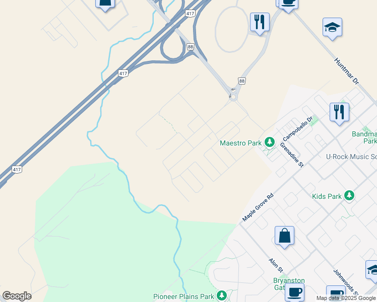 map of restaurants, bars, coffee shops, grocery stores, and more near in Stittsville