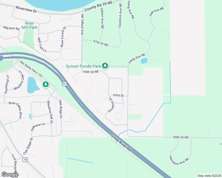 map of restaurants, bars, coffee shops, grocery stores, and more near 9361 Golden Pond Lane North in Monticello