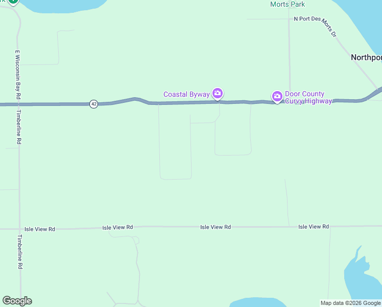 map of restaurants, bars, coffee shops, grocery stores, and more near 540 South Fawn Lane in Ellison Bay