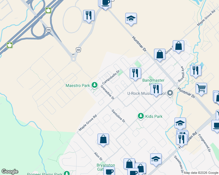 map of restaurants, bars, coffee shops, grocery stores, and more near in Ottawa