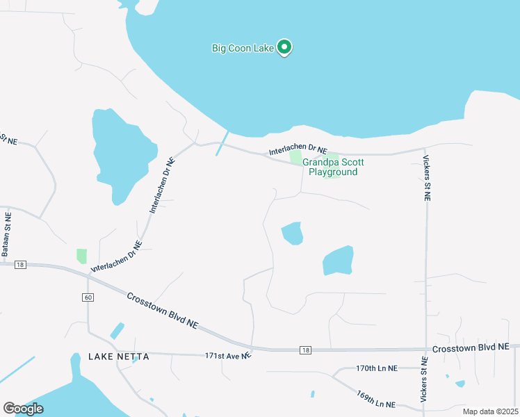 map of restaurants, bars, coffee shops, grocery stores, and more near 17430 Hiawatha Beach Drive Northeast in Ham Lake