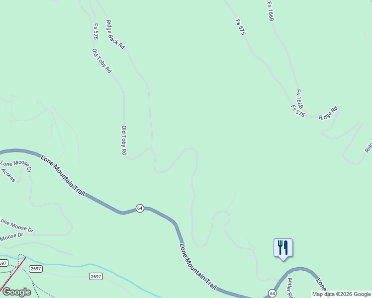 map of restaurants, bars, coffee shops, grocery stores, and more near Ridge Back Road in Big Sky
