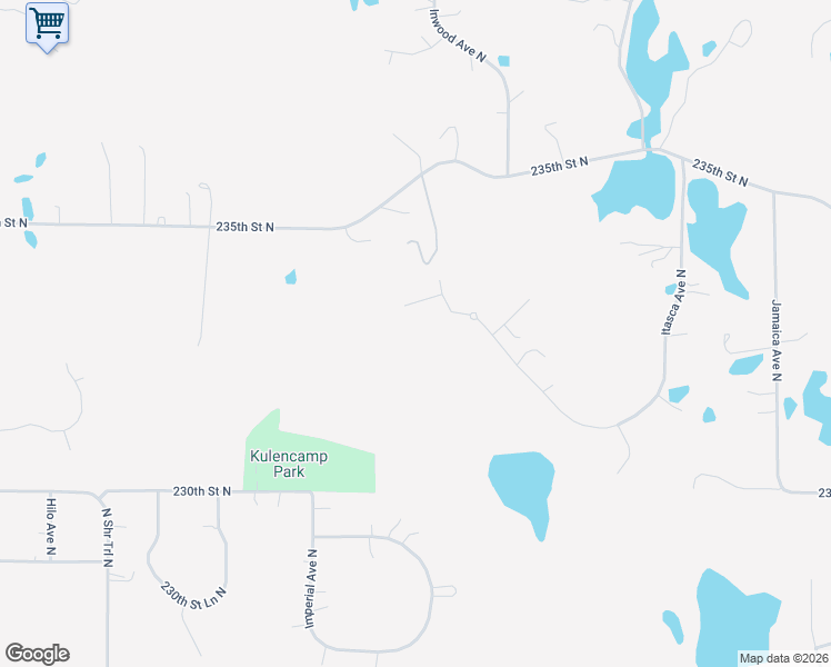 map of restaurants, bars, coffee shops, grocery stores, and more near 23099 Itasca Avenue North in Forest Lake