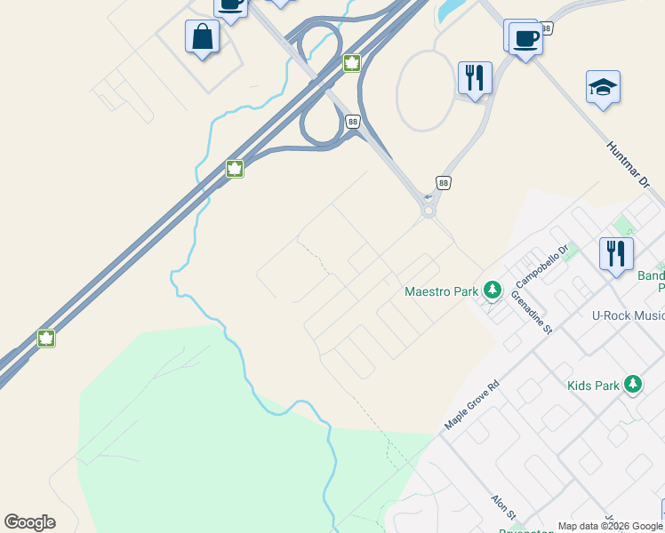 map of restaurants, bars, coffee shops, grocery stores, and more near 114 Unity Place in Ottawa