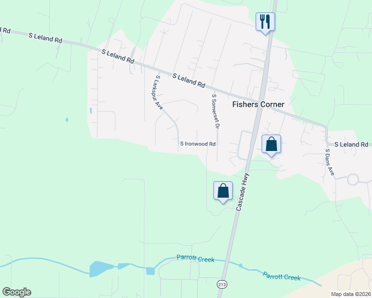 map of restaurants, bars, coffee shops, grocery stores, and more near 14400 South Ironwood Road in Oregon City