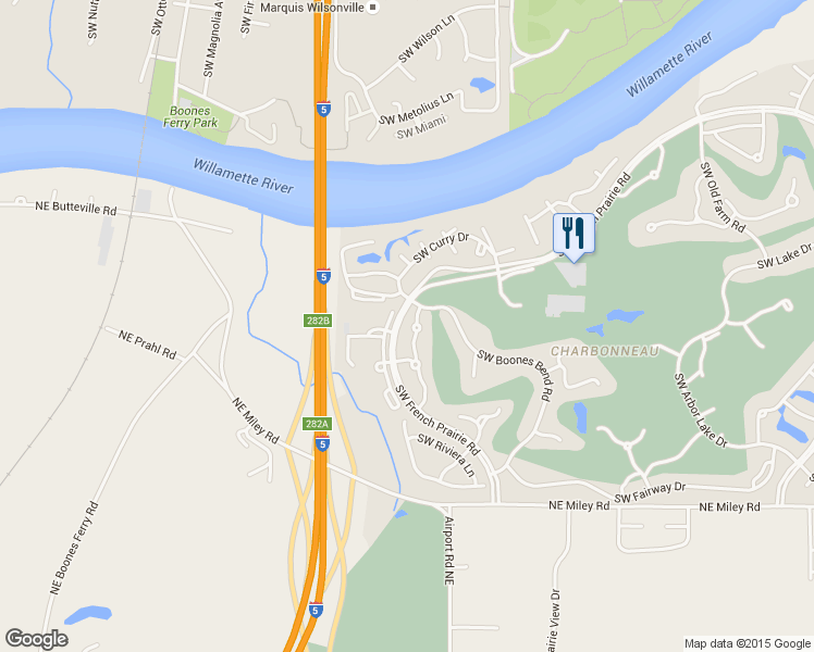 map of restaurants, bars, coffee shops, grocery stores, and more near 32075 Southwest Cypress Point in Wilsonville