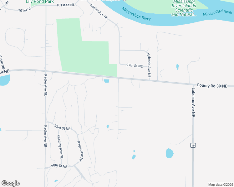 map of restaurants, bars, coffee shops, grocery stores, and more near 10529 95th Street Northeast in Otsego