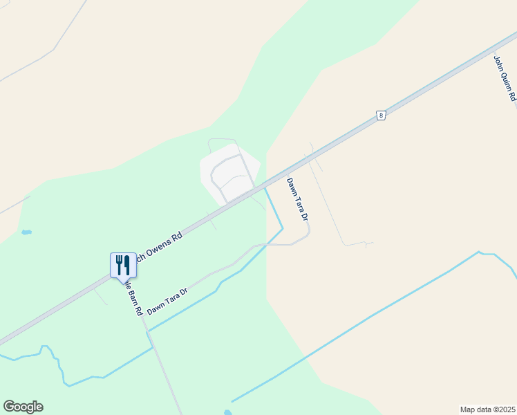 map of restaurants, bars, coffee shops, grocery stores, and more near 7474 Mitch Owens Road in Ottawa