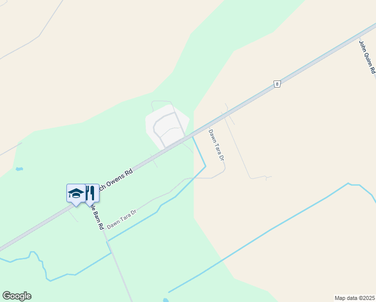 map of restaurants, bars, coffee shops, grocery stores, and more near 7474 Mitch Owens Road in Ottawa