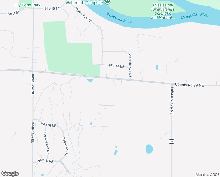 map of restaurants, bars, coffee shops, grocery stores, and more near 10529 95th Street Northeast in Otsego