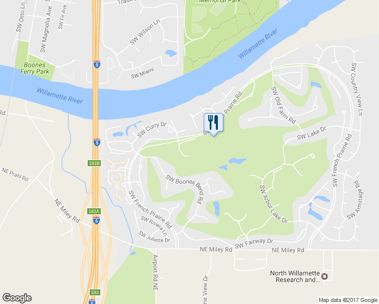 map of restaurants, bars, coffee shops, grocery stores, and more near 8229 Southwest Mariners Drive in Wilsonville