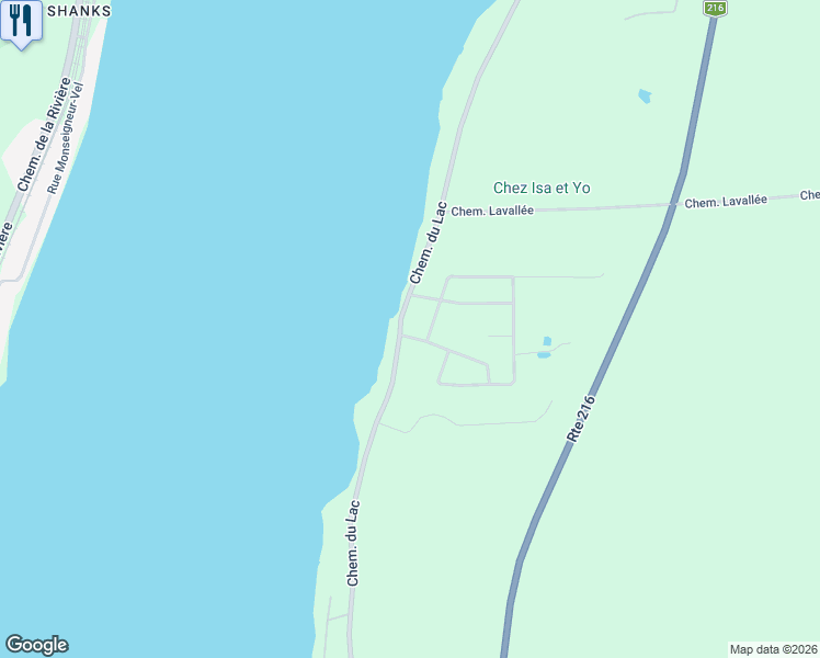 map of restaurants, bars, coffee shops, grocery stores, and more near 1104 Chemin du Lac in Sainte-Catherine-de-Hatley