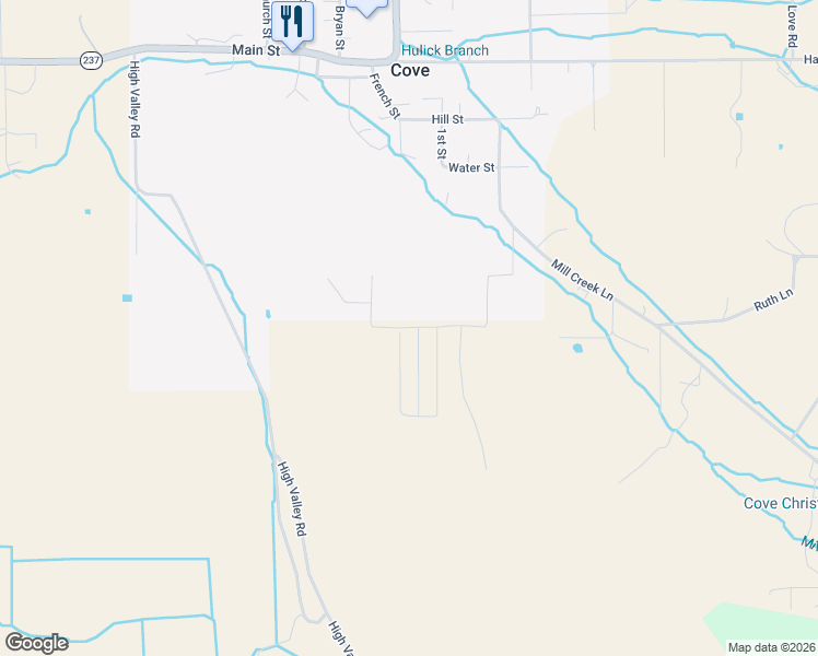 map of restaurants, bars, coffee shops, grocery stores, and more near Rose Ridge Road in Cove