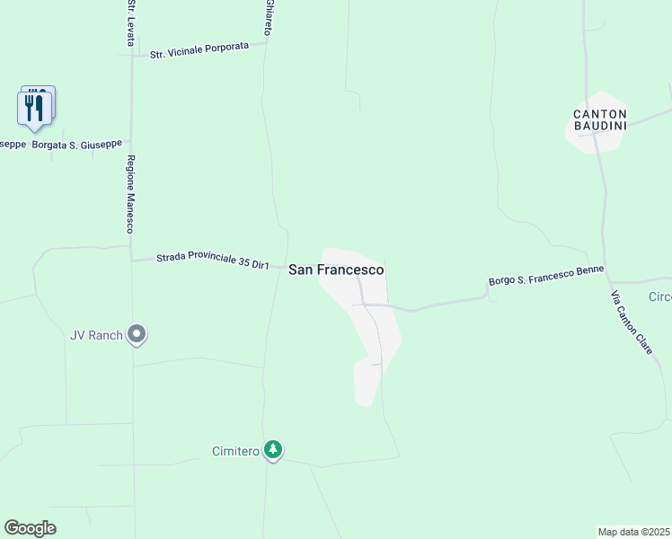 map of restaurants, bars, coffee shops, grocery stores, and more near in San Francesco