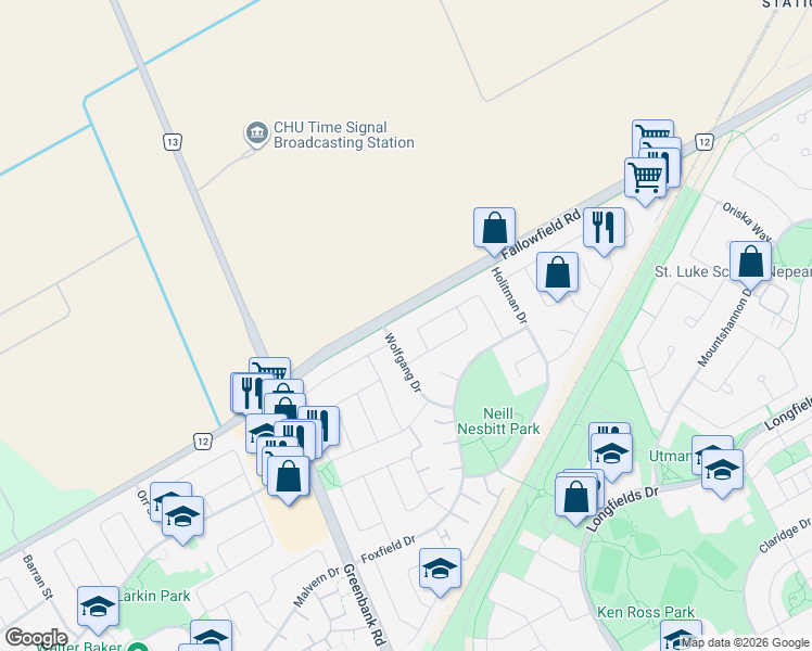map of restaurants, bars, coffee shops, grocery stores, and more near in Ottawa